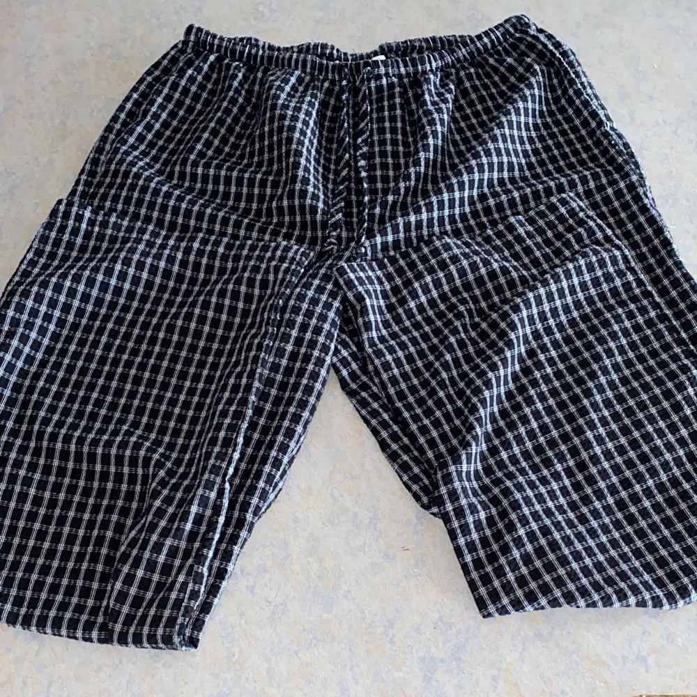 Black & White Grid Lounge Wide Legged Pants